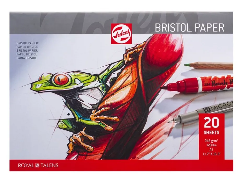 Talens Bristol Pad Tusjblokk 246g 20ark – A3