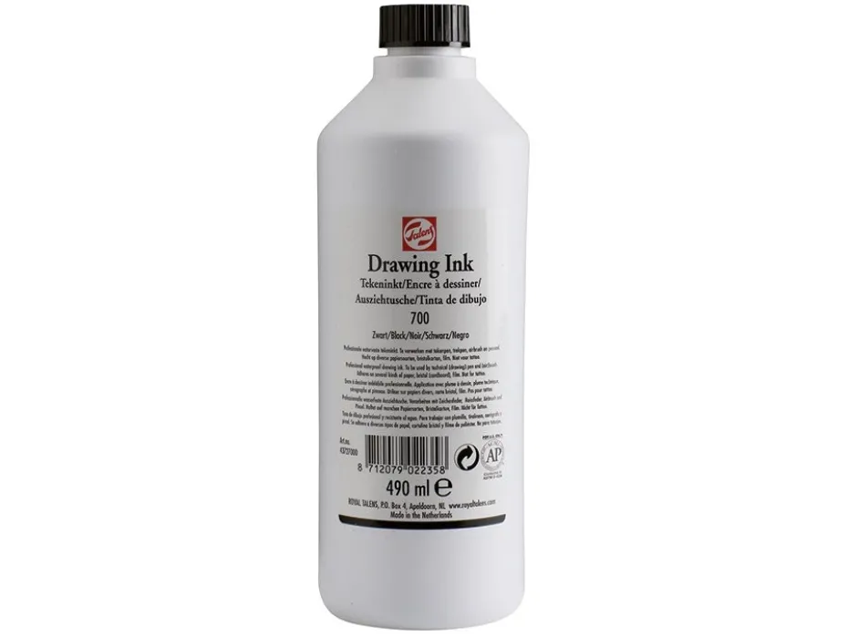 Talens Drawing Ink 490ml 700 Sort