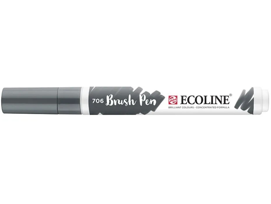 Talens Ecoline Brush Pen – 706 Deep Grey