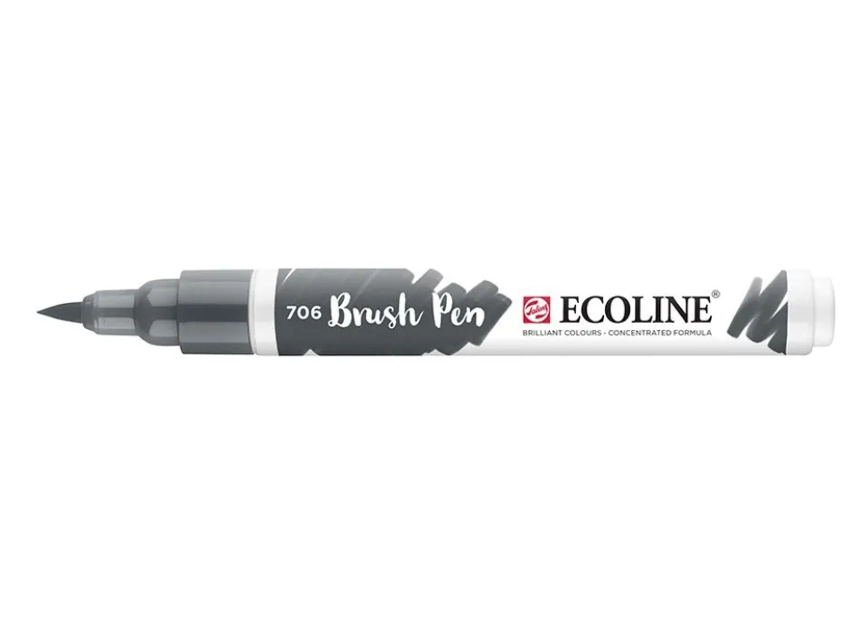 Talens Ecoline Brush Pen – 706 Deep Grey