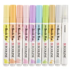 Talens Ecoline Brush Pen Sett 10stk – Pastell