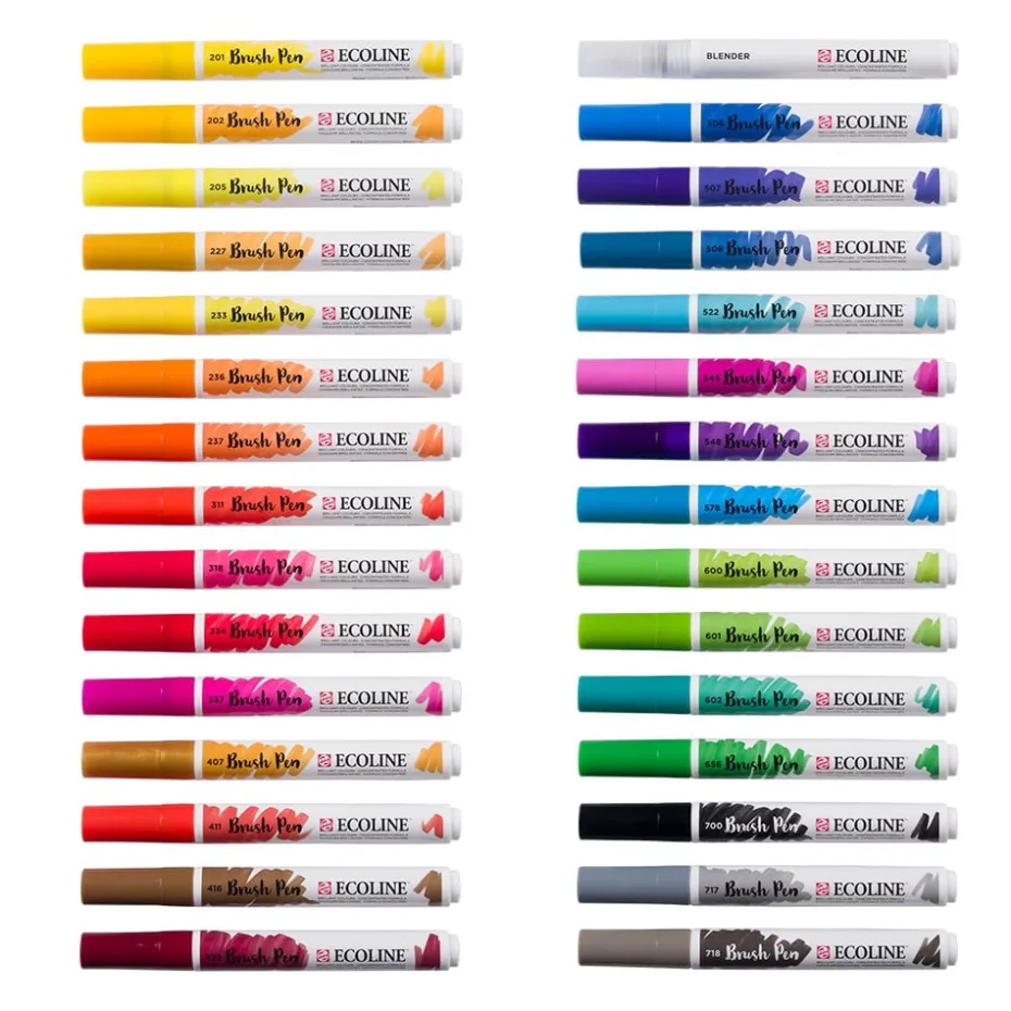 Talens Ecoline Brush Pen Sett 30stk – Primary