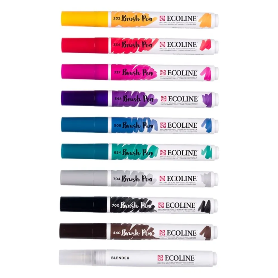 Talens Ecoline Brush Pen Sett 10stk – Galaxy