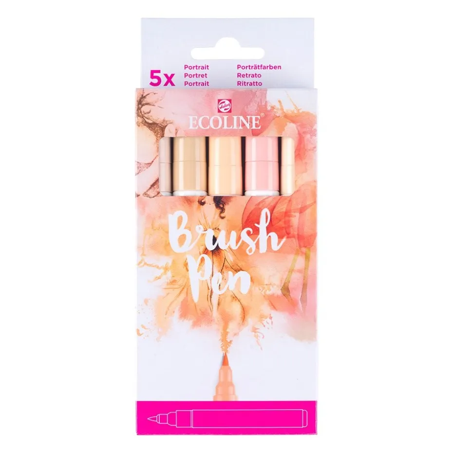 Talens Ecoline Brush Pen Sett – Portrait – 5stk