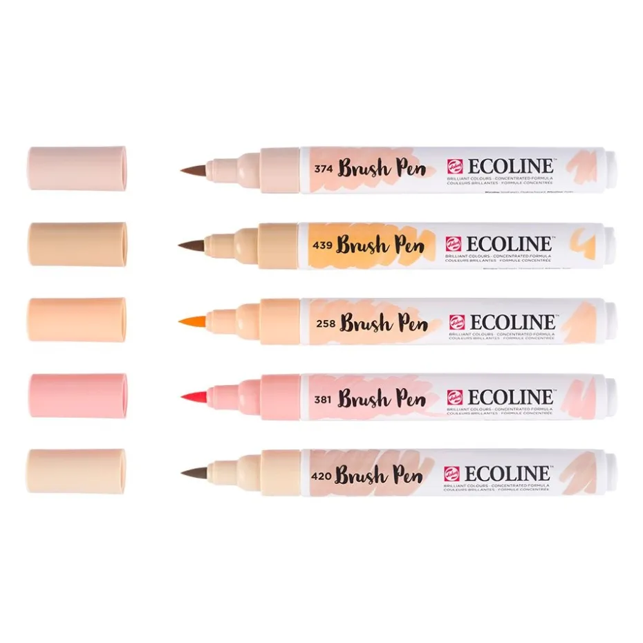 Talens Ecoline Brush Pen Sett – Portrait – 5stk