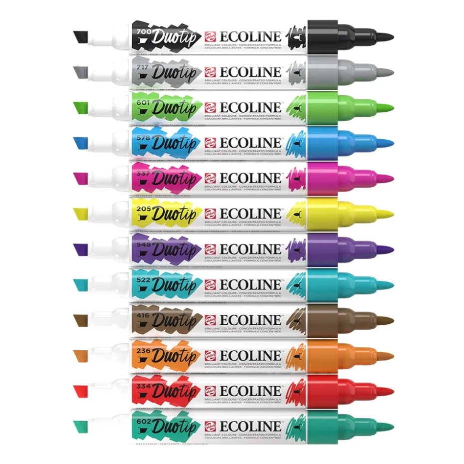Talens Ecoline Duotip Marker Set 12stk – Basic