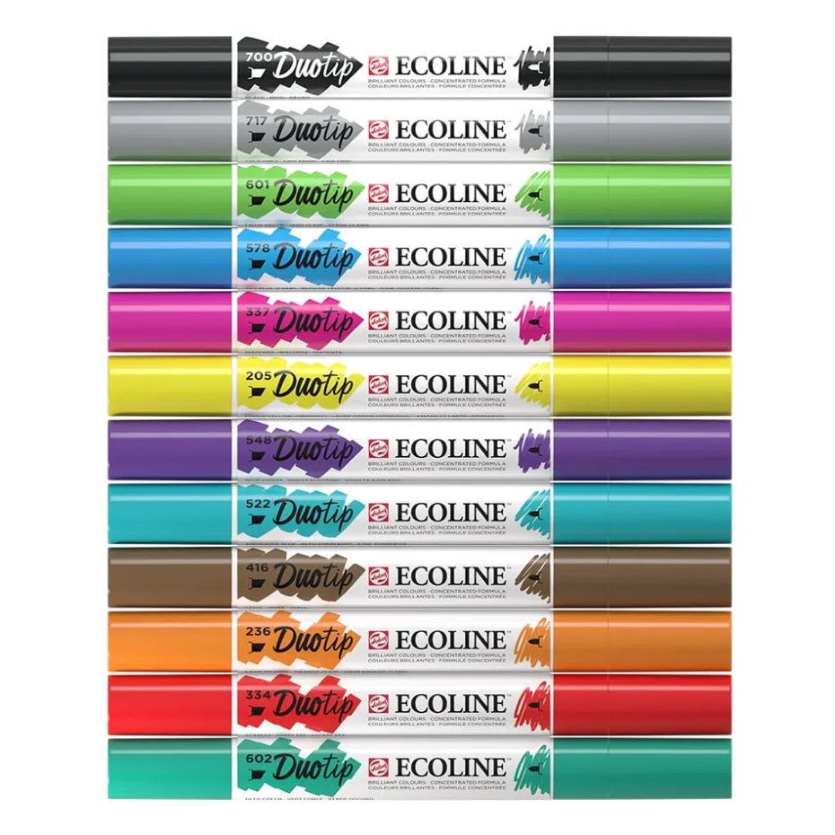 Talens Ecoline Duotip Marker Set 12stk – Basic