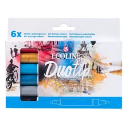 Talens Ecoline Duotip Marker Set 6stk – Urban Landscape