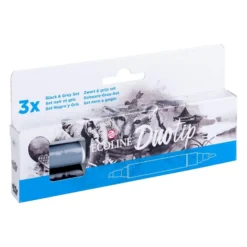 Talens Ecoline Duotip Marker Set 3stk – Black & Grey