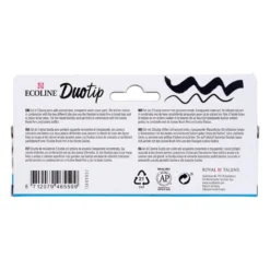 Talens Ecoline Duotip Marker Set 3stk – Black & Grey