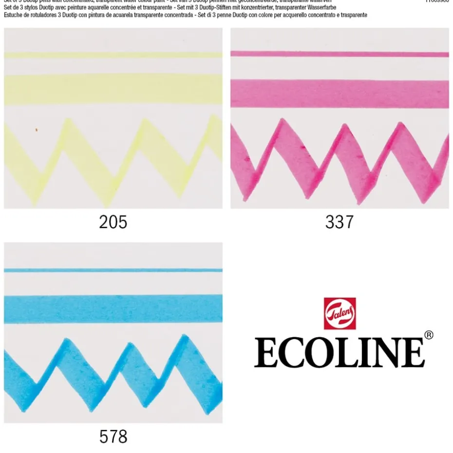 Talens Ecoline Duotip Marker Set 3stk – Primary