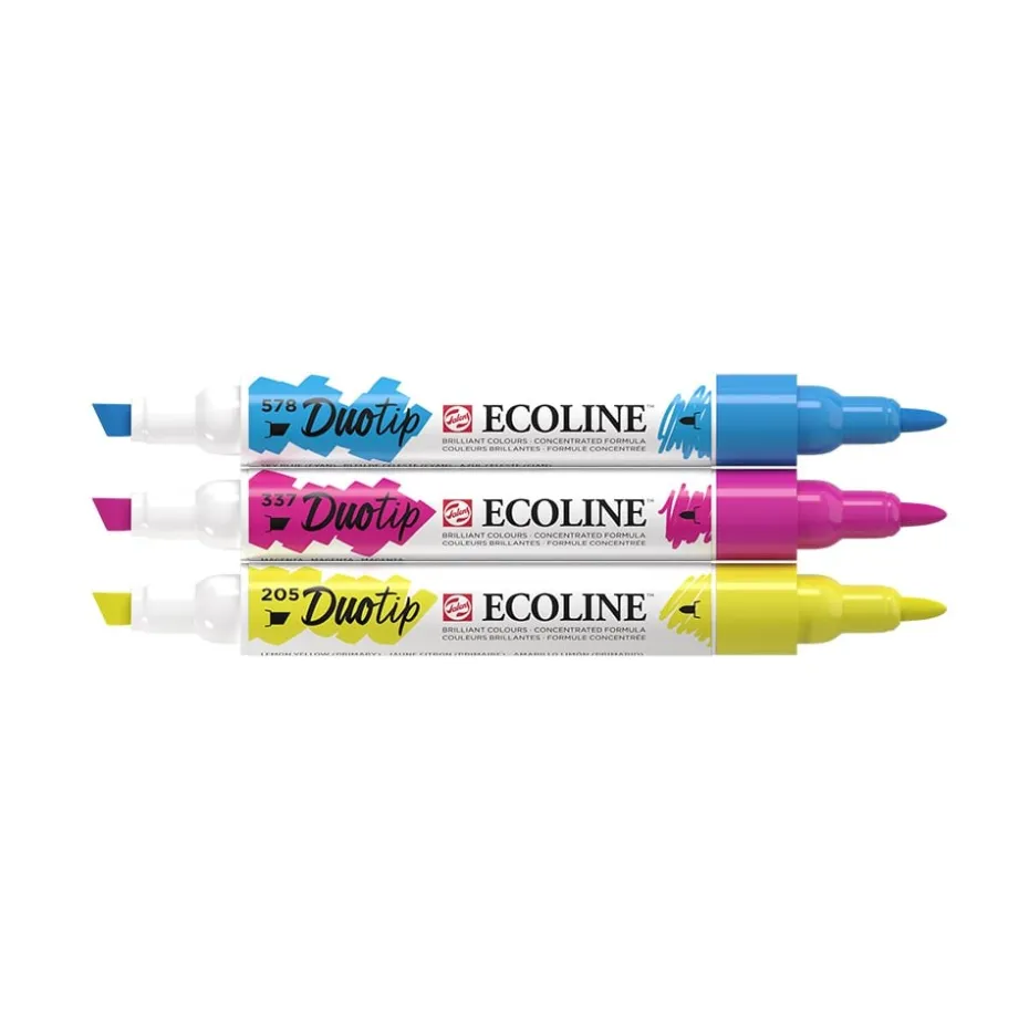 Talens Ecoline Duotip Marker Set 3stk – Primary