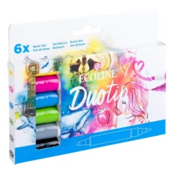 Talens Ecoline Duotip Marker Set 6stk – Basic