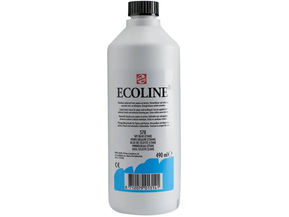 Talens Ecoline 490ml – 578 Sky Blue Cyan