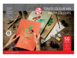 Talens Toned Paper Mixed Media Warm color mix 180g 50ark A3