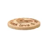 Treknapp 454484 Handmade with love 2-hulls – 20mm – 16 Natur