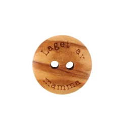 Treknapp – 2-hull 15mm – Laget av mamma