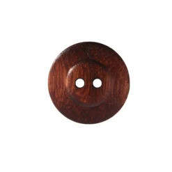 Treknapp – 2-hull 18mm – Rød/brun