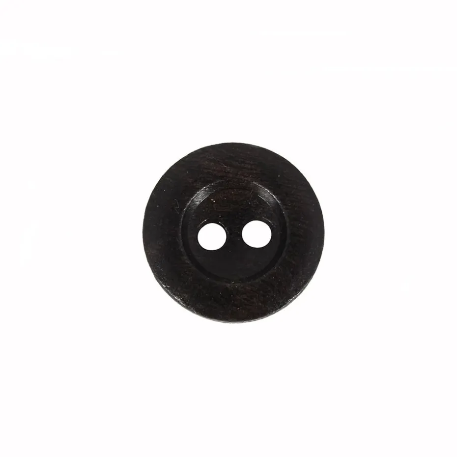 Treknapp – 2-hull 15mm – Sort