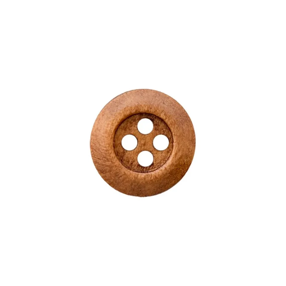 Treknapp 454473 4-hulls – 11mm – 20 Brun