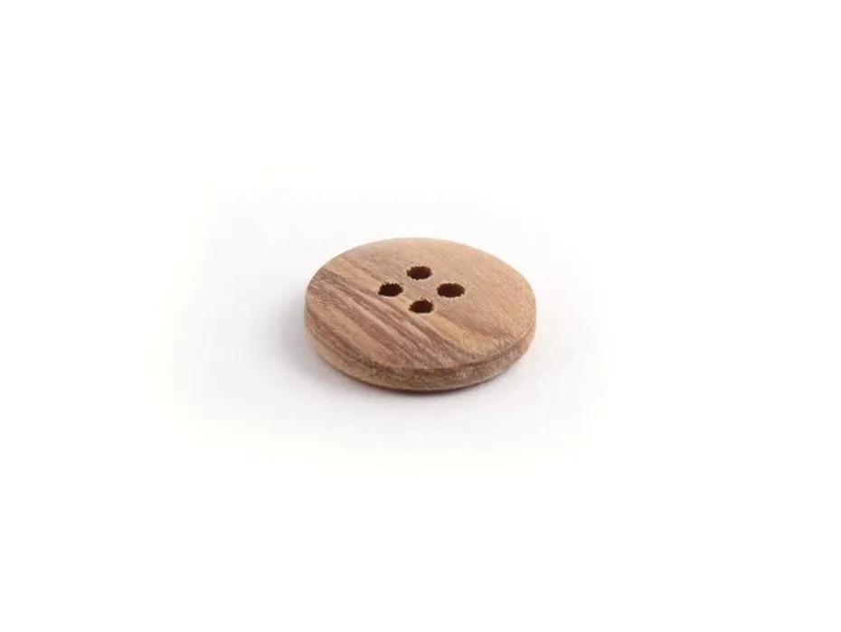 Treknapp – Rund – 4-hull 18mm – Natur