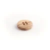 Treknapp – Rund – 4-hull 15mm – Natur