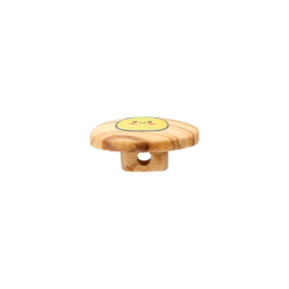 Treknapp 454480 Øyeknapp Ananas – 15mm – 38 Gul