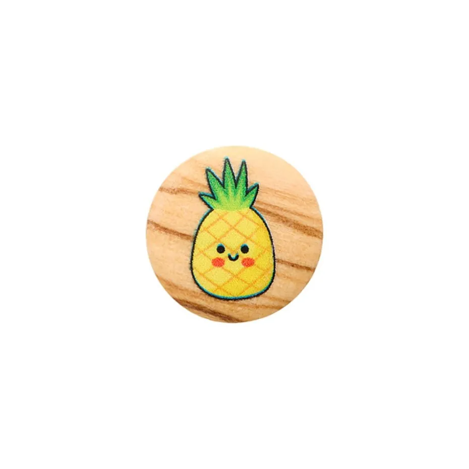 Treknapp 454480 Øyeknapp Ananas – 15mm – 38 Gul