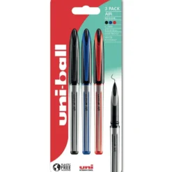 Uni-ball AIR UBA-188 Medium – Blister 3stk Sort/Blå/Rød