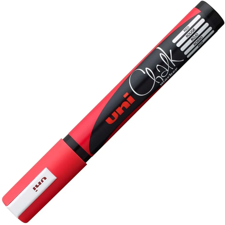 Uni Chalk Marker PWE-5M Bullet tip 1,8-2,5mm – Red