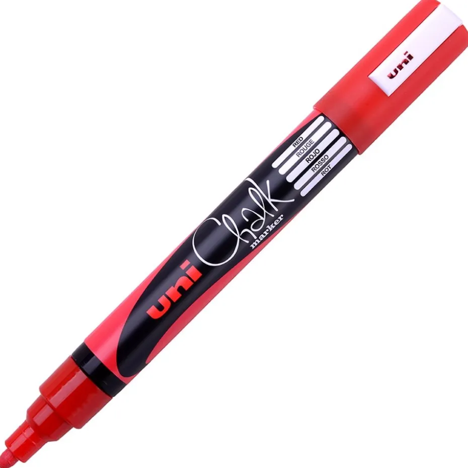 Uni Chalk Marker PWE-5M Bullet tip 1,8-2,5mm – Red