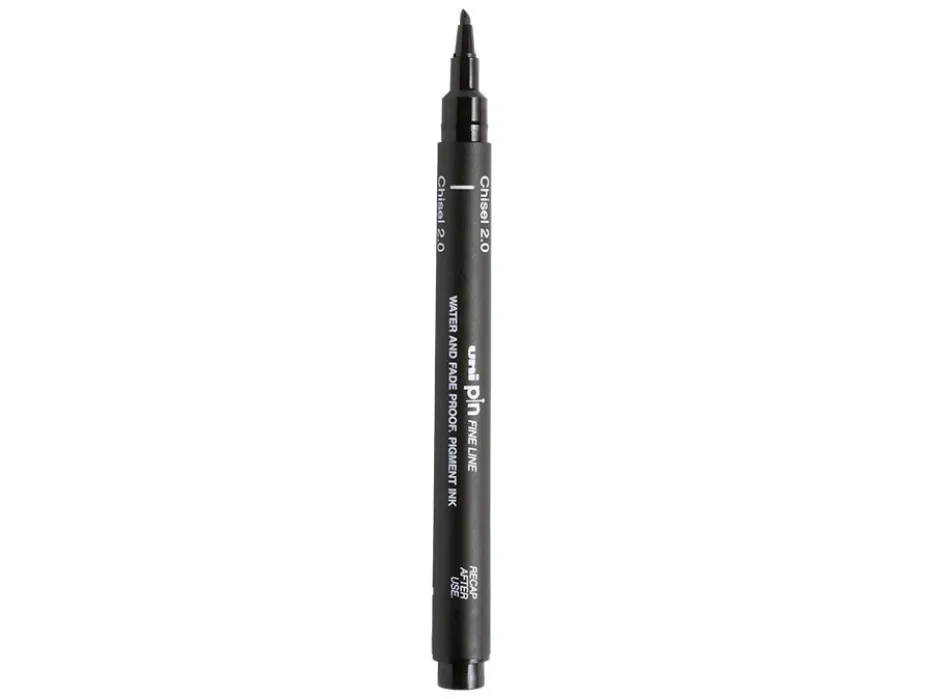 Uni pin Fineliner Chisel 2mm Sort