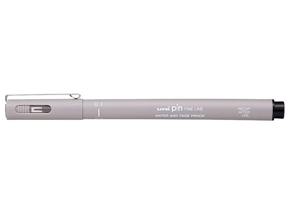 Uni pin Fineliner 01 – Lys grå