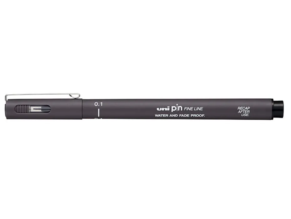 Uni pin Fineliner 01 – Mørk grå