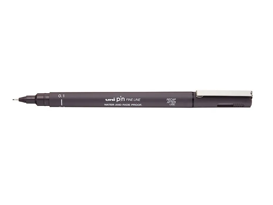Uni pin Fineliner 01 – Mørk grå