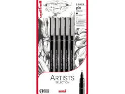 Uni Pin Fineliner Sett 5stk Artists Selection Blister