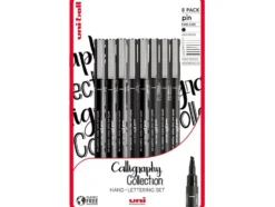 Uni Pin Fineliner Sett 8stk Blister Calligraphy Blister