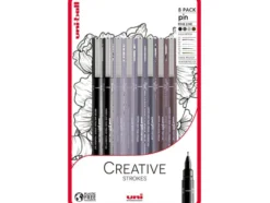 Uni Pin Fineliner Sett 8stk Creative Strokes Blister