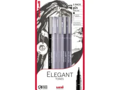 Uni Pin Fineliner Sett 5stk Elegant Tones Blister