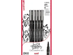 Uni Pin Fineliner Sett 5stk Love Lettering Blister