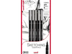 Uni Pin Fineliner Sett 5stk Sketching Essentials Blister