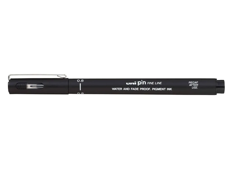 Uni pin Fineliner 08 – Sort