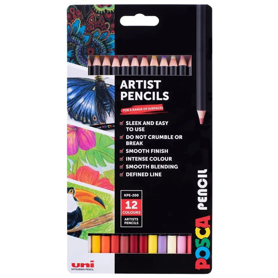 Uni Posca Fargeblyant Mixsett 1 – 12stk