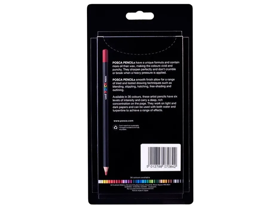 Uni Posca Fargeblyant Mixsett 3 – 12stk