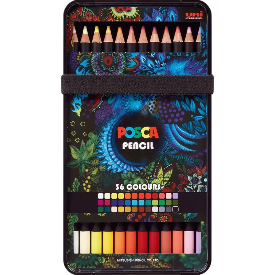 Uni Posca Fargeblyant Standardsett 36stk