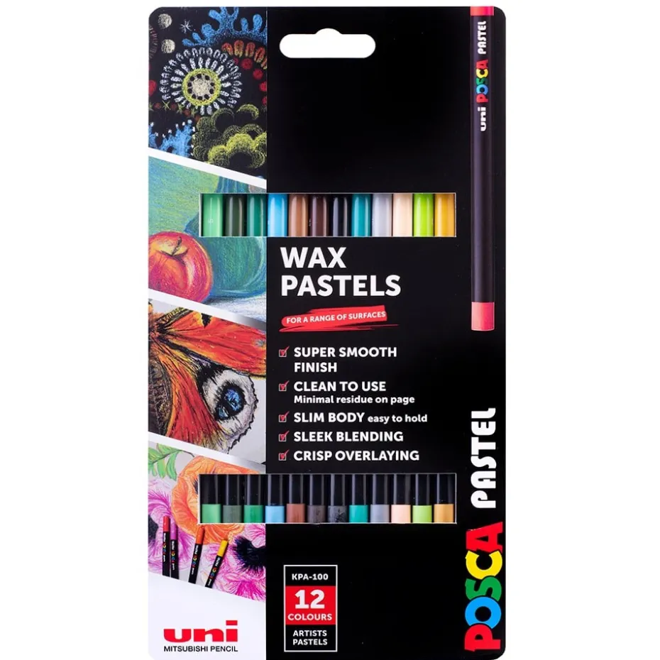 Uni Posca Pastel Mixsett 2 – 12stk