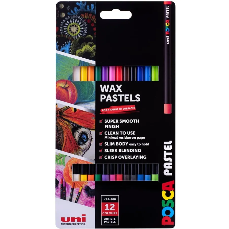 Uni Posca Pastel Standardsett 12stk