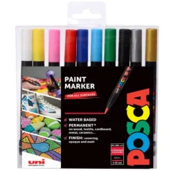 Uni POSCA PCF-350 – Brush tip 1-10mm – Sett Standard 10stk
