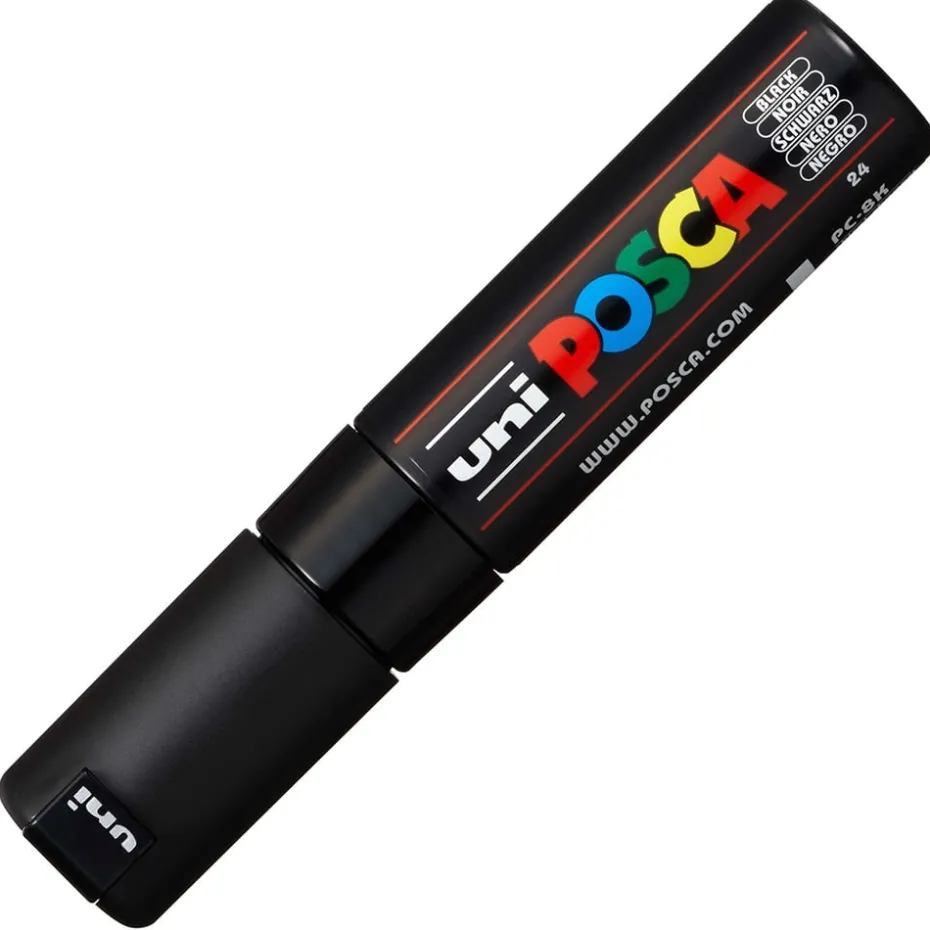 Uni POSCA PC-8K – Chisel 8mm – 24 Black