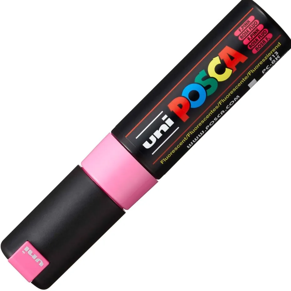 Uni POSCA PC-8K – Chisel 8mm – F13 Fluorescent Pink